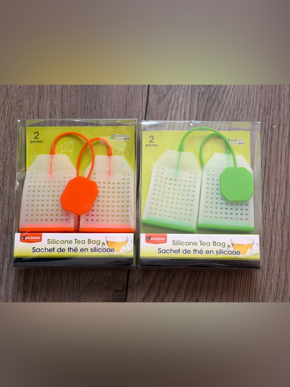 Silicone Tea Bag Infusers - Orange & Green (2 Pack)